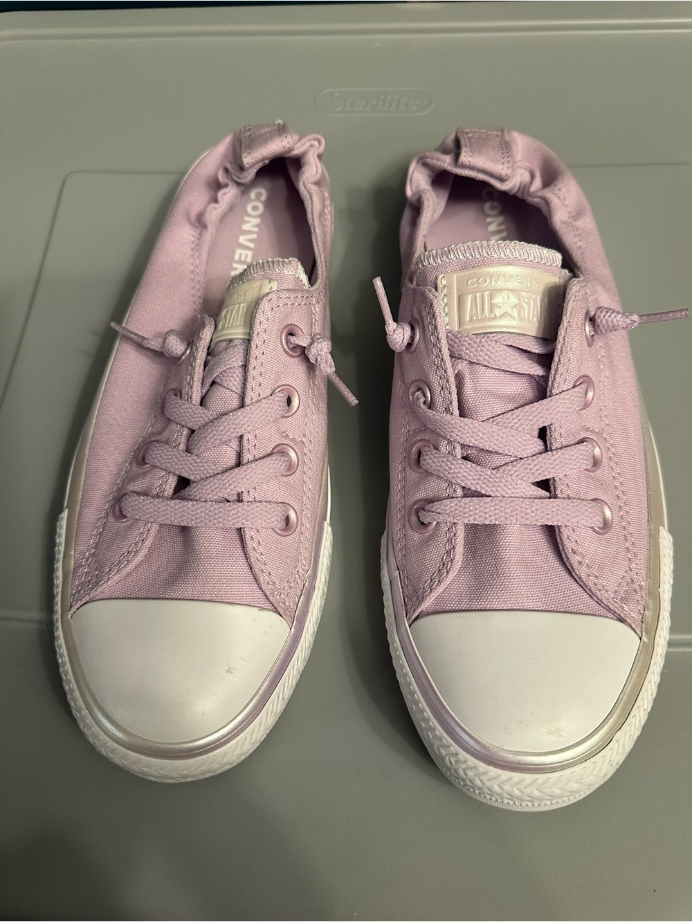 Converse Lilac Canvas Slip-On Low Top Sneakers